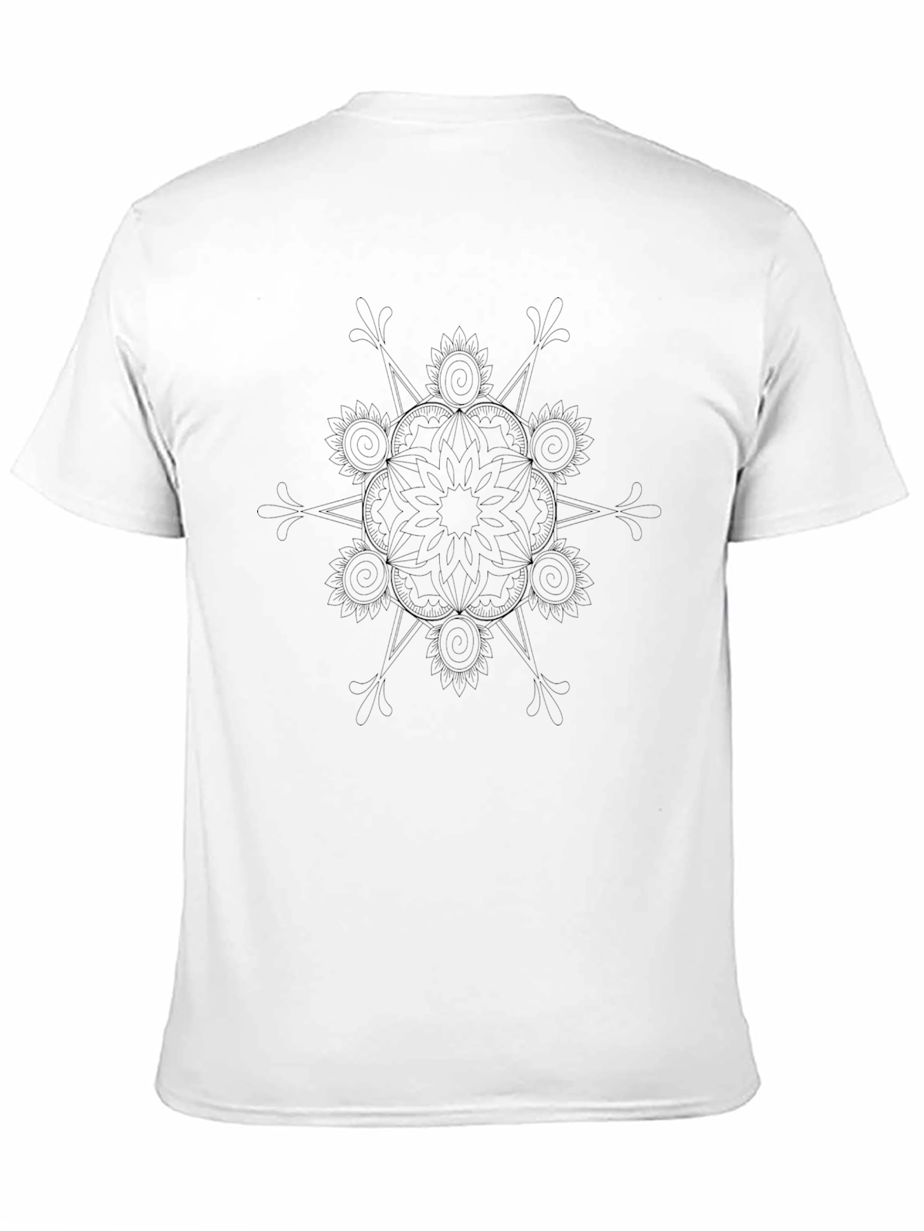 Black Mandala Graphic Tee - Relaxed Fit