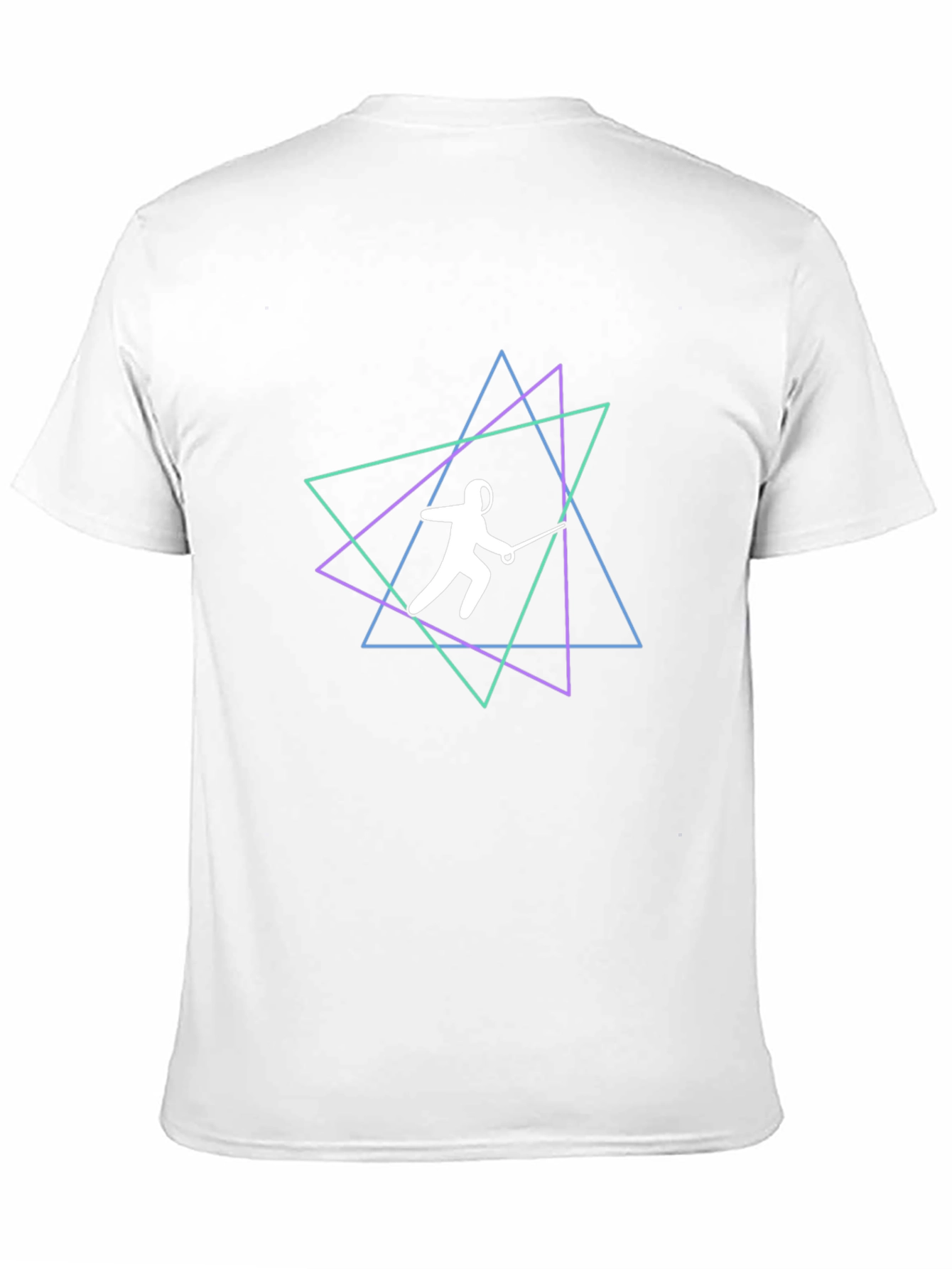 Fencing Star T-Shirt - Neon Geometric Design
