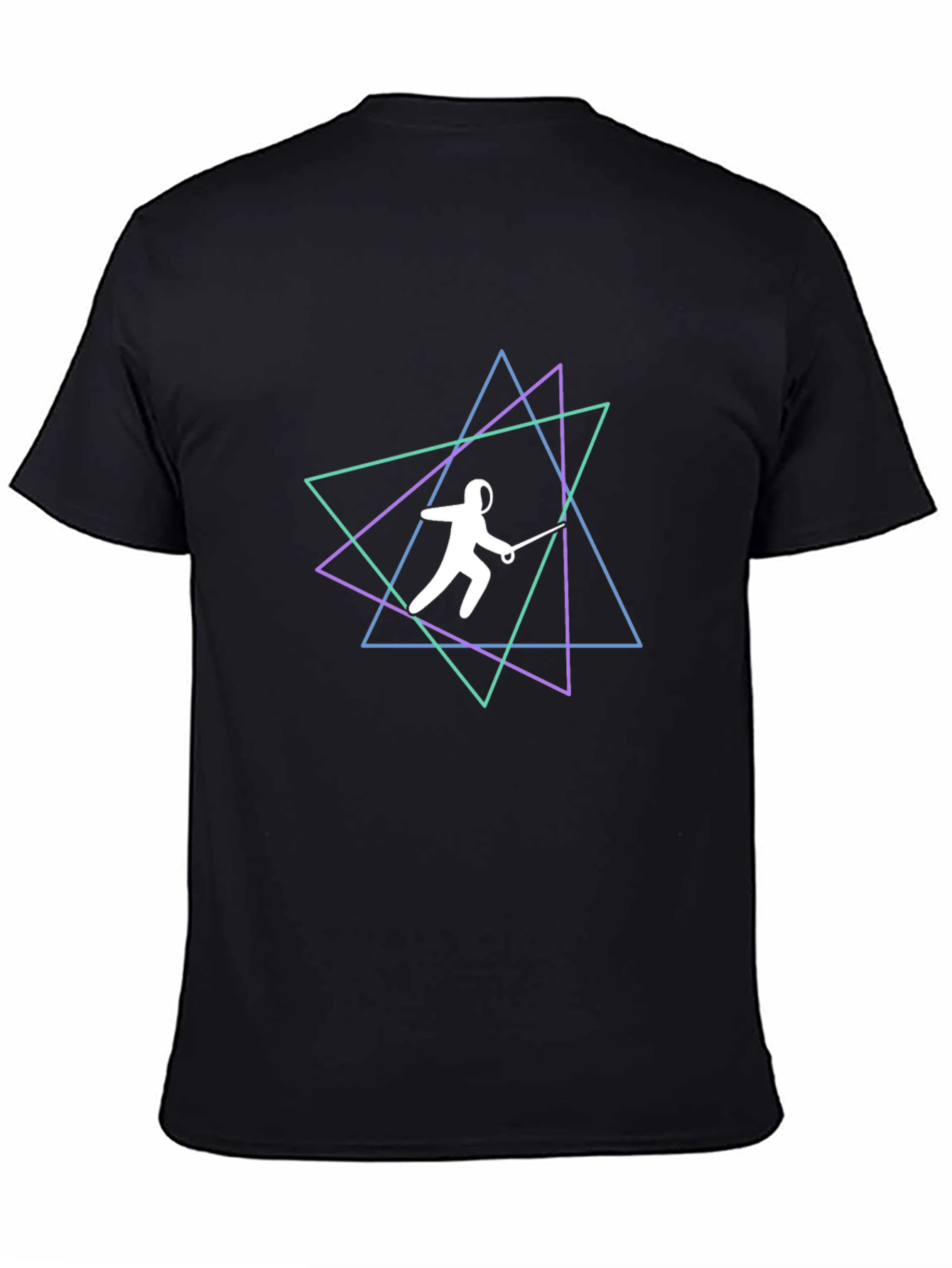 Fencing Star T-Shirt - Neon Geometric Design
