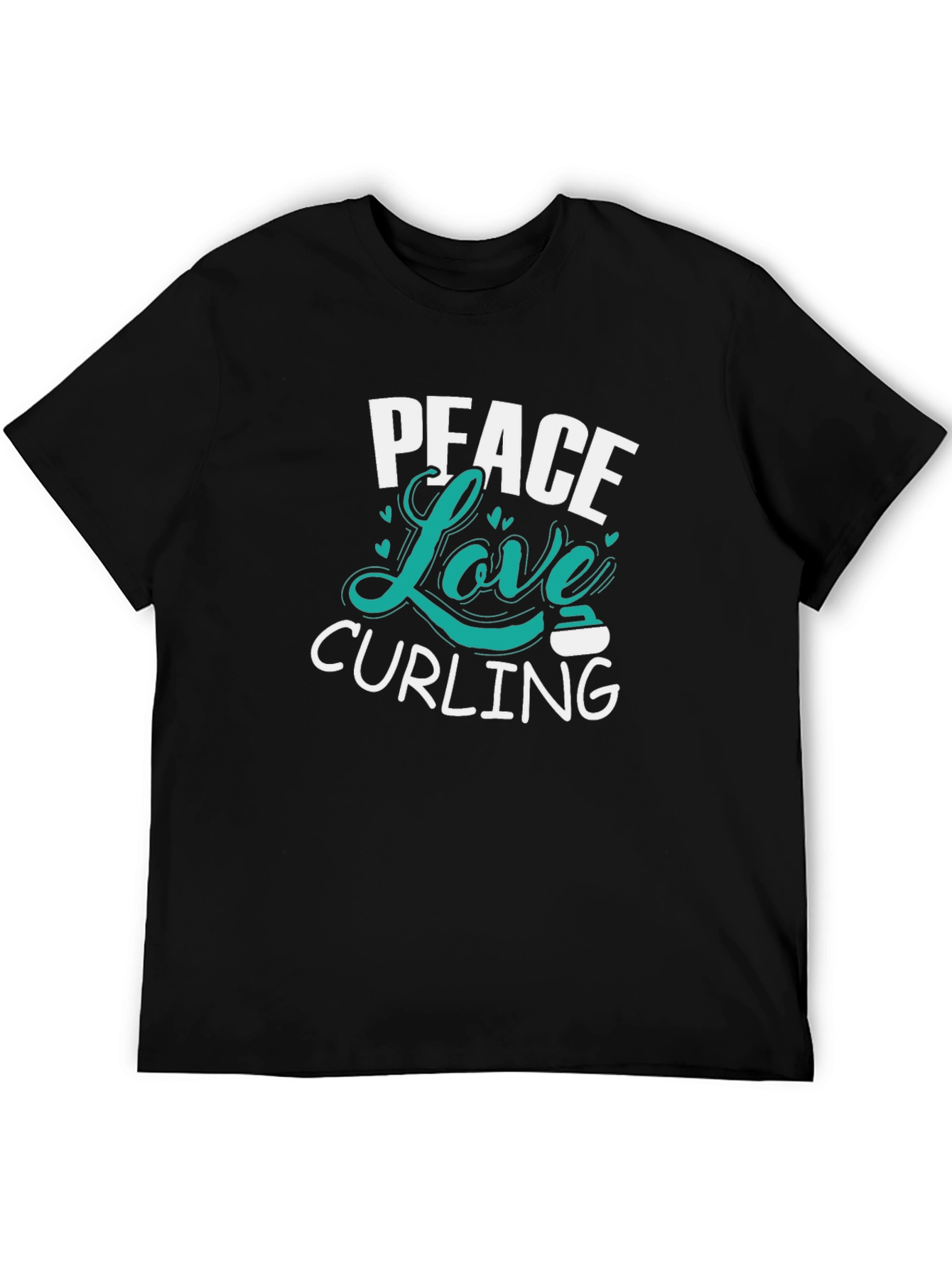 Peace Love Curling Graphic T-Shirt
