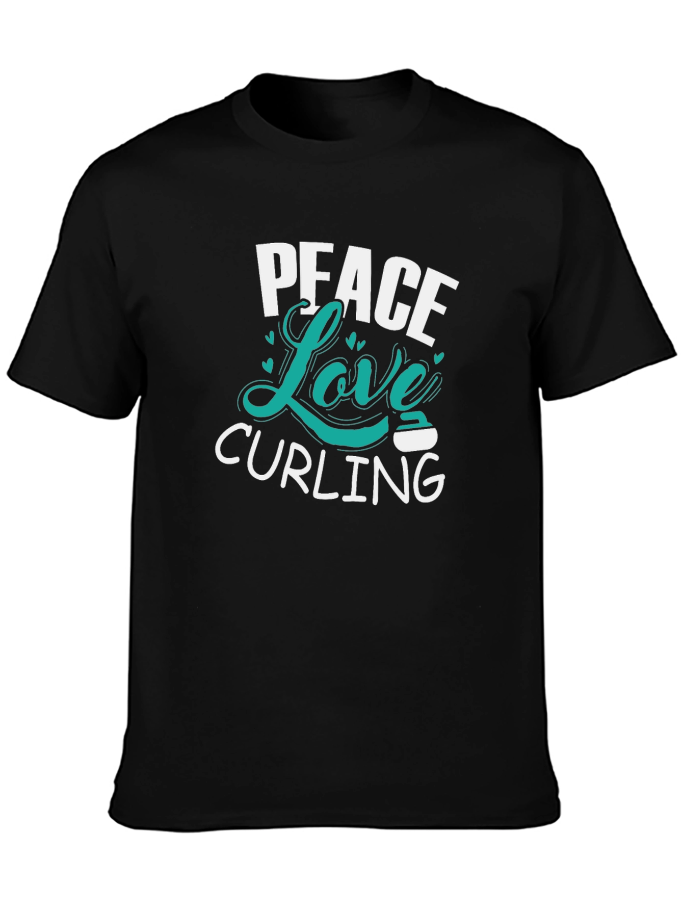 Peace Love Curling Graphic T-Shirt