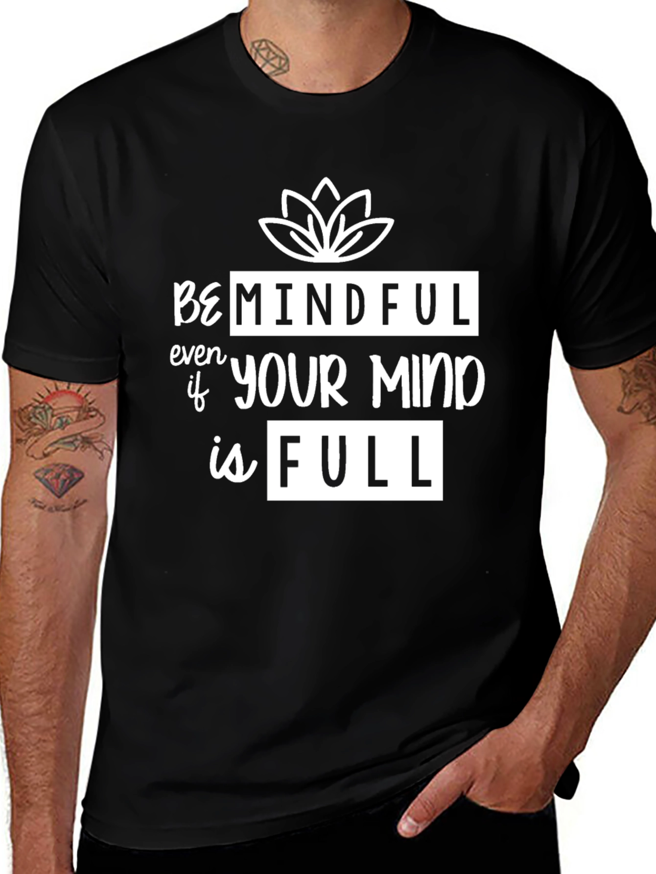 Be Mindful Graphic Tee - Black