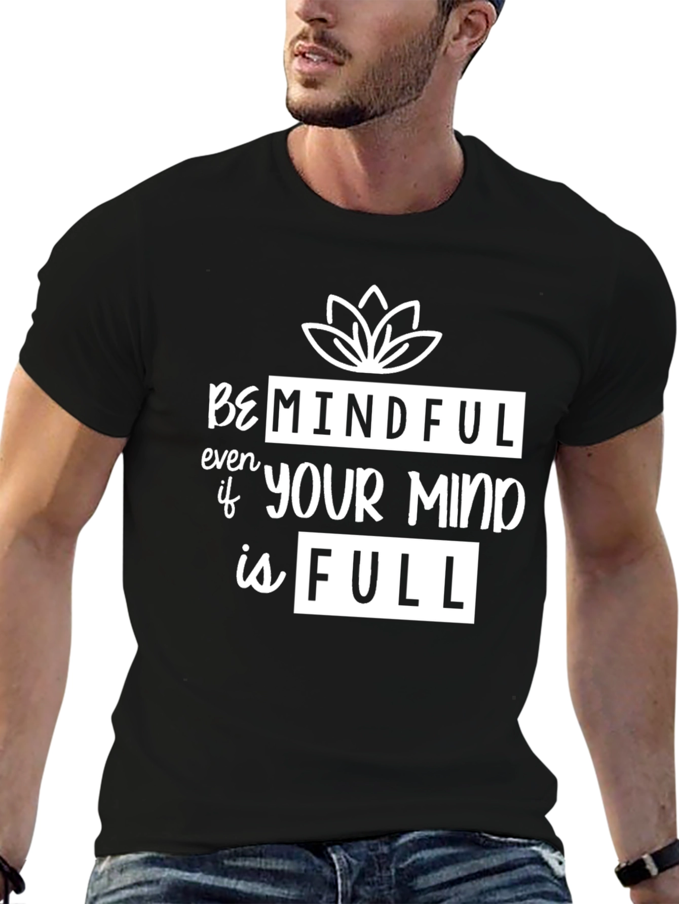 Be Mindful Graphic Tee - Black
