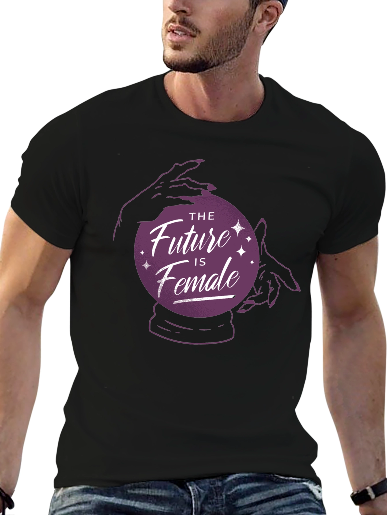 The Future is Female Graphic Tee - Black
