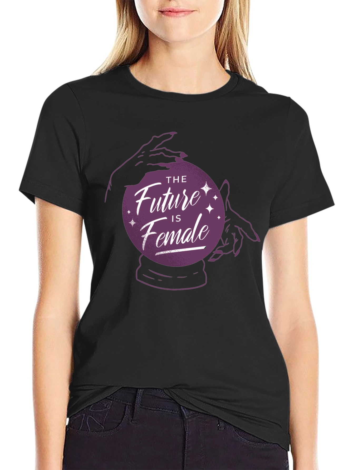 The Future is Female Graphic Tee - Black
