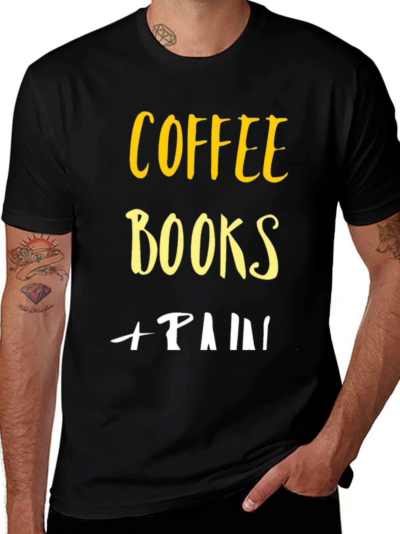 Coffee Books Pain Graphic Tee - Unisex