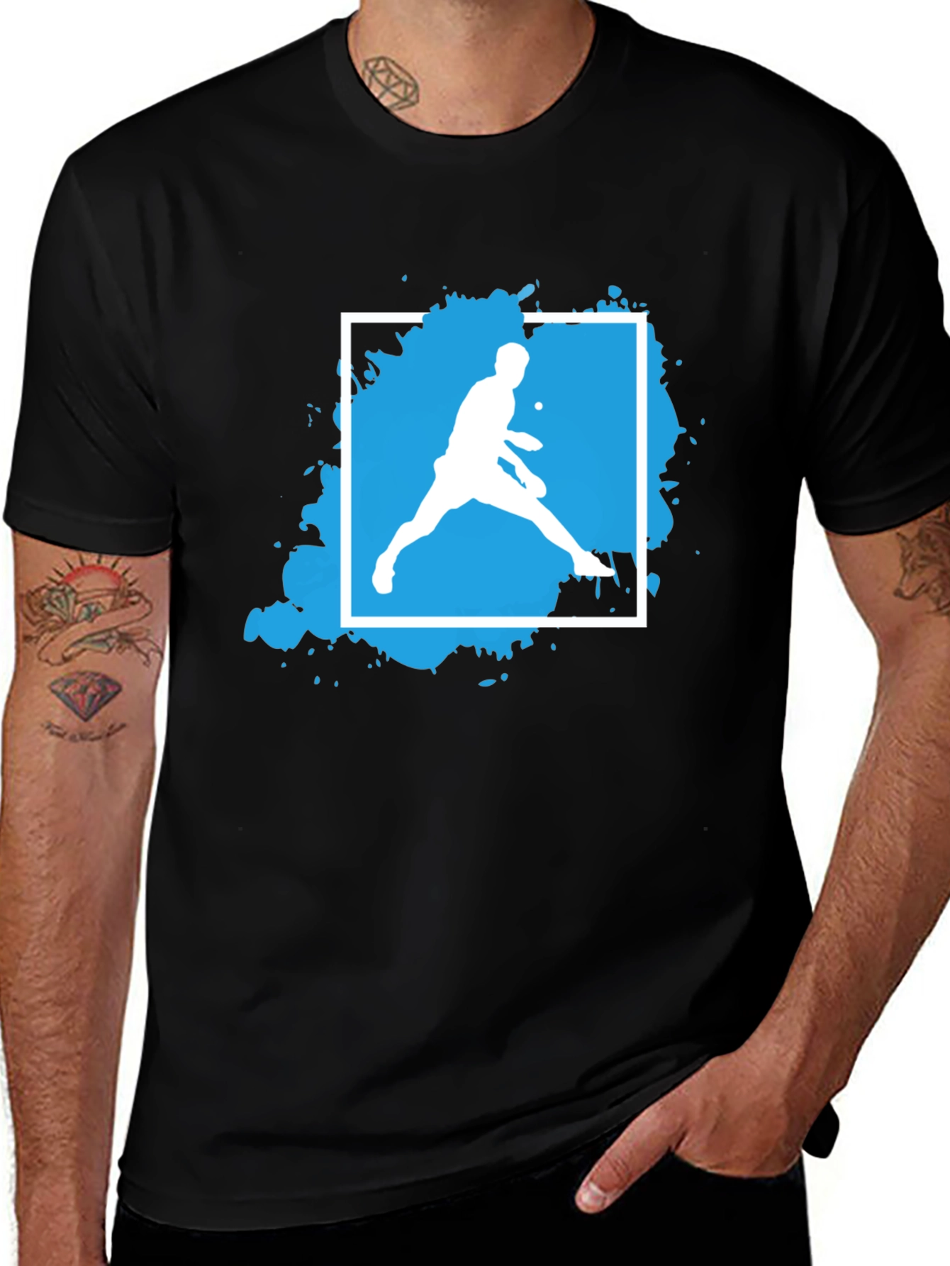 Tennis Player Graphic Tee - Modern Sport Style