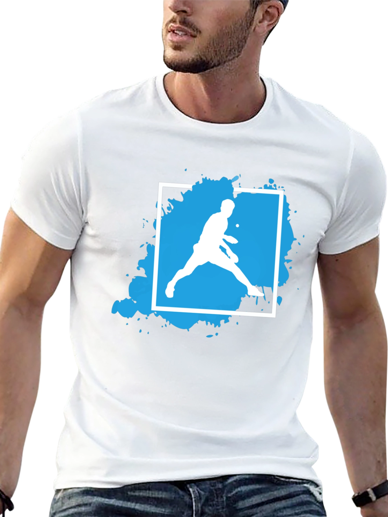 Tennis Player Graphic Tee - Modern Sport Style