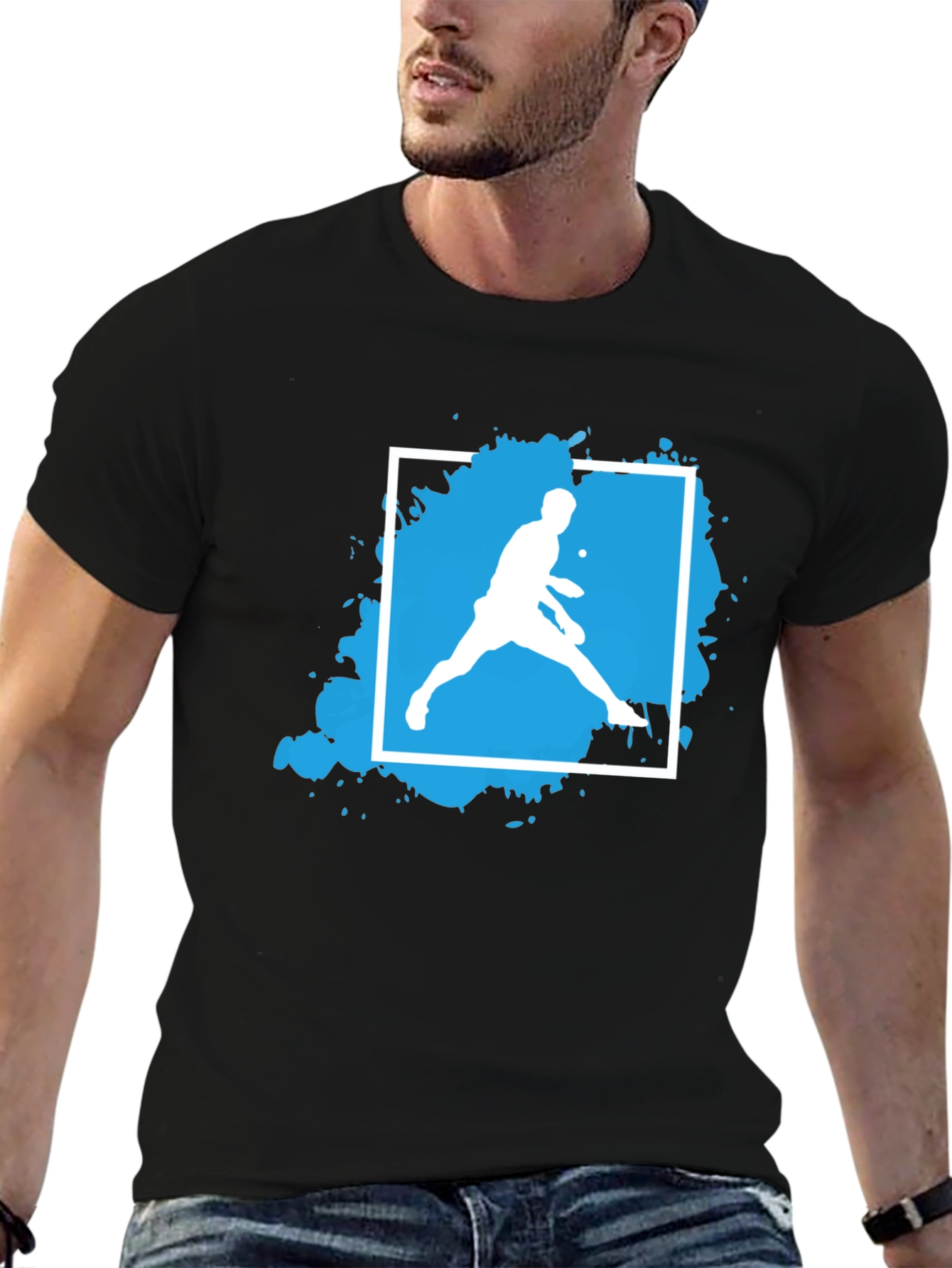 Tennis Player Graphic Tee - Modern Sport Style