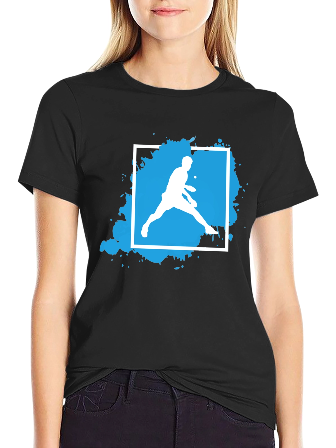 Tennis Player Graphic Tee - Modern Sport Style