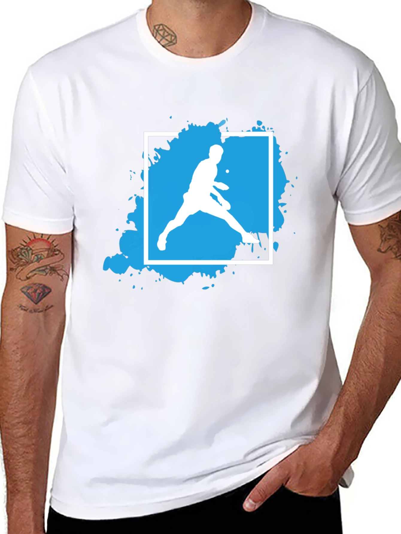 Tennis Player Graphic Tee - Modern Sport Style