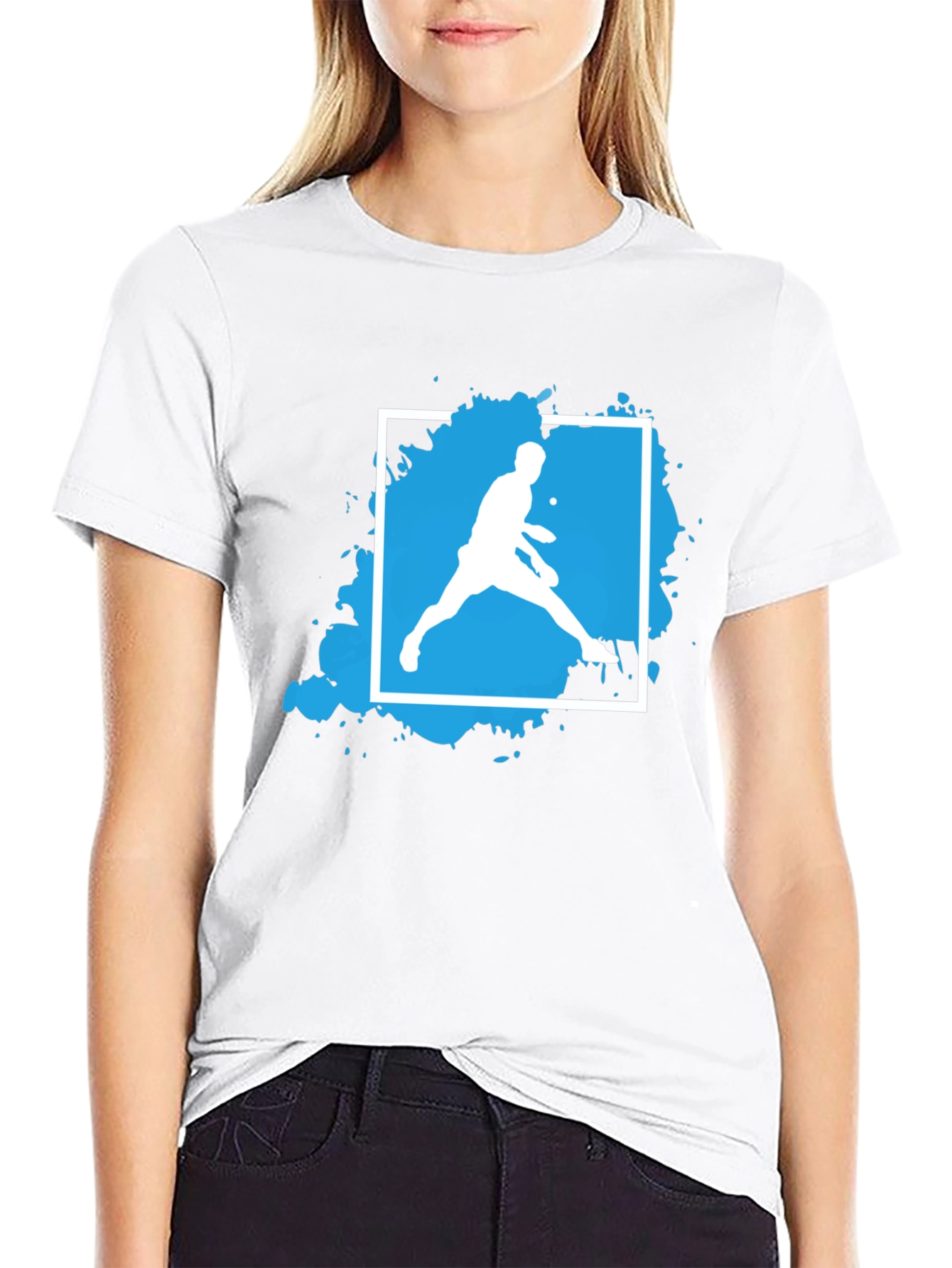 Tennis Player Graphic Tee - Modern Sport Style