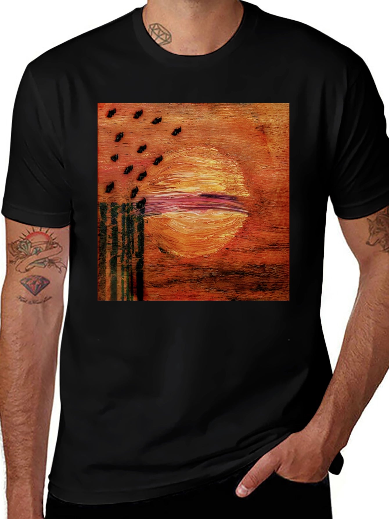 Abstract Sun Graphic Tee