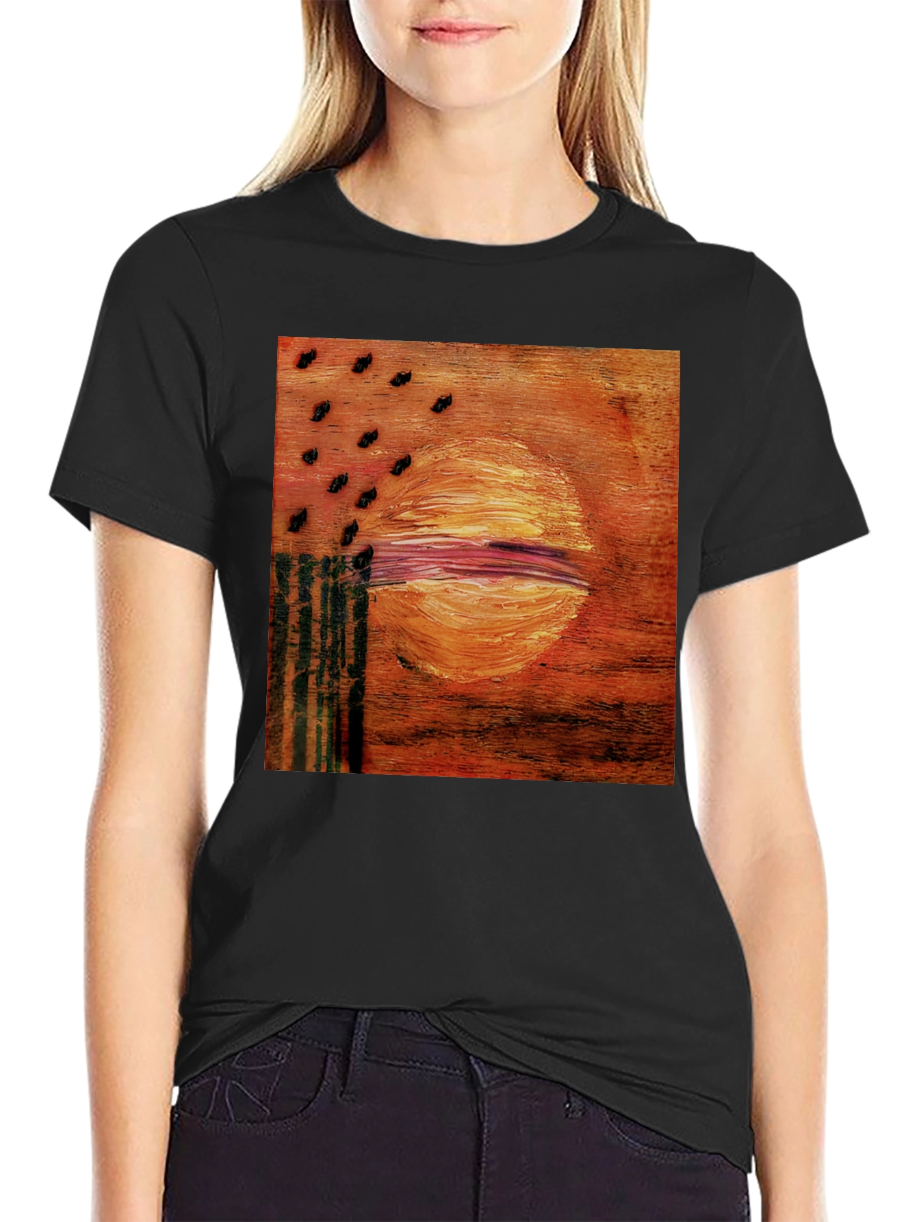 Abstract Sun Graphic Tee