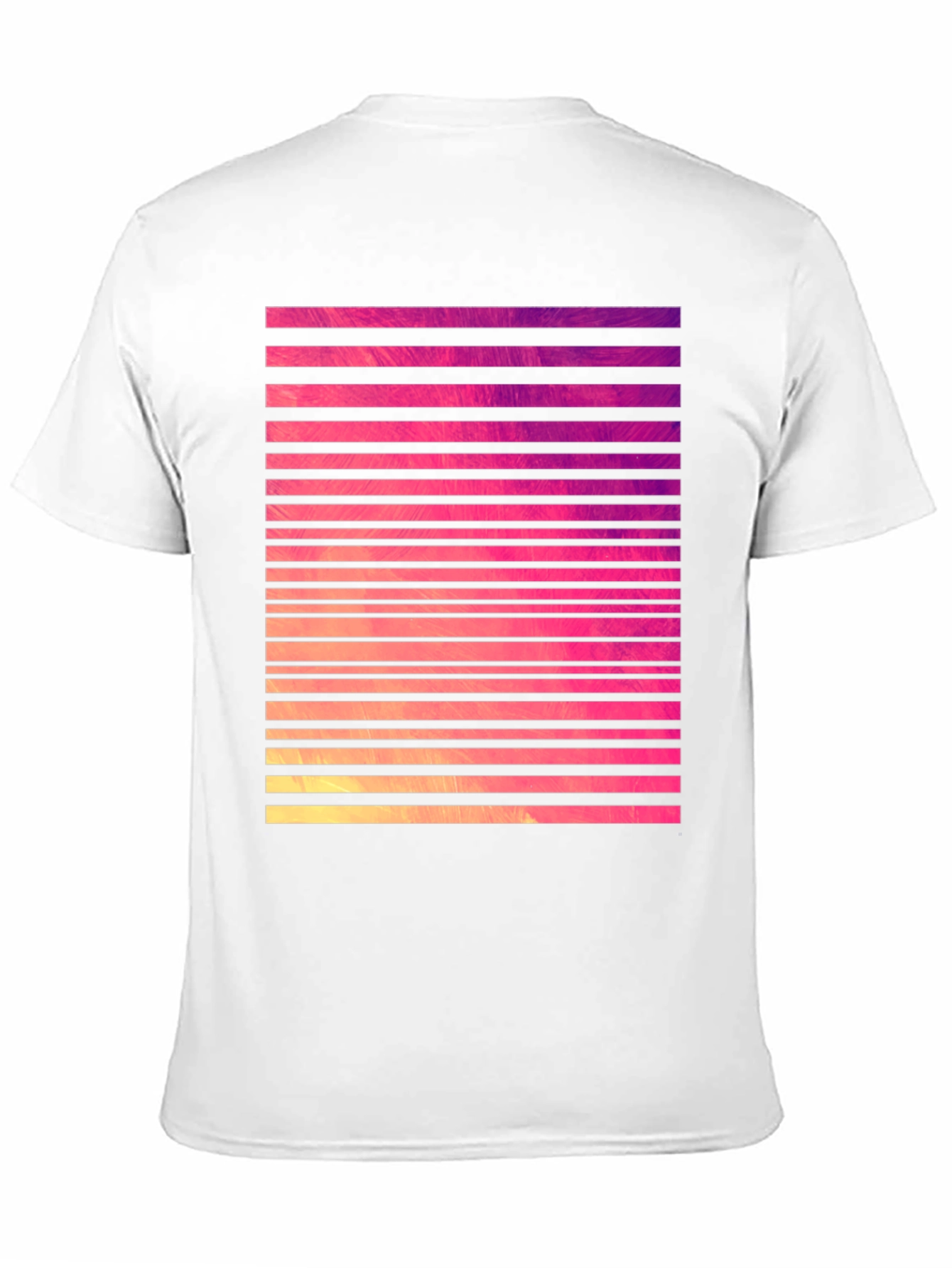 Retro Stripe Graphic Tee - Black Cotton Blend