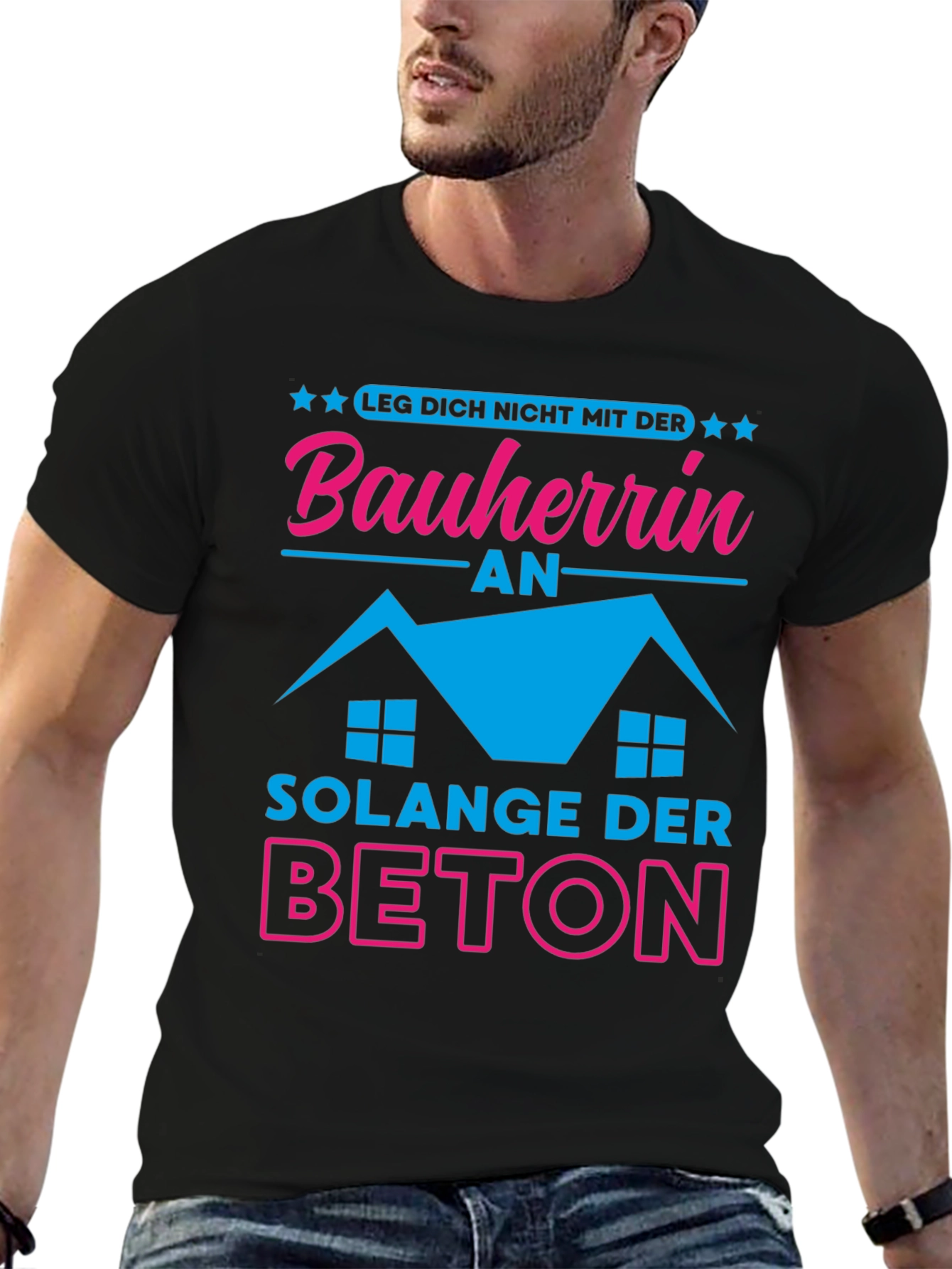 Bauherrin Beton T-Shirt - Funny German Construction Tee