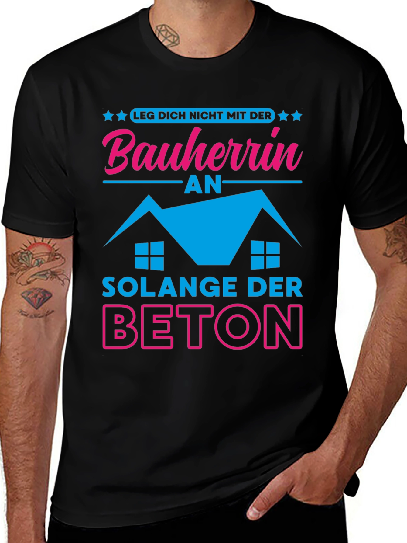 Bauherrin Beton T-Shirt - Funny German Construction Tee
