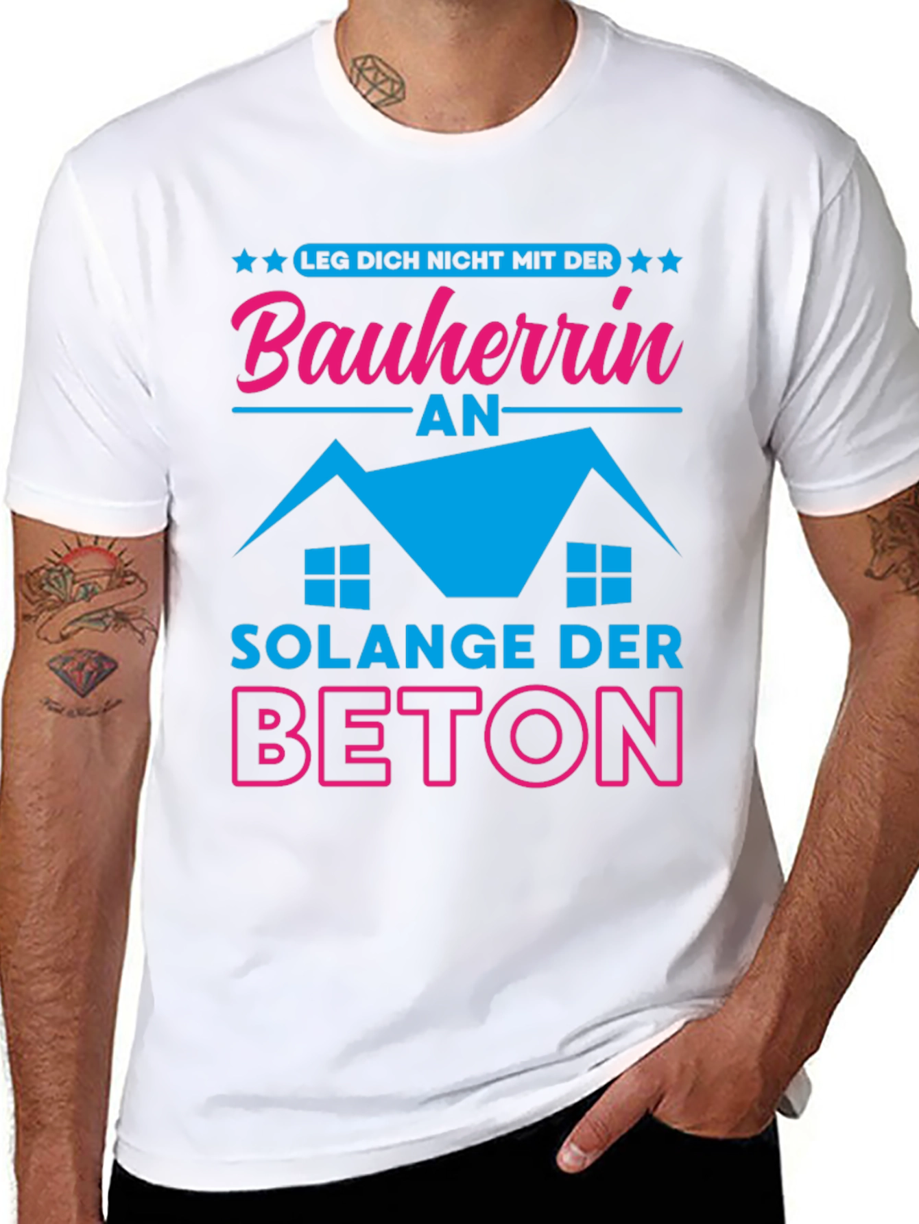 Bauherrin Beton T-Shirt - Funny German Construction Tee