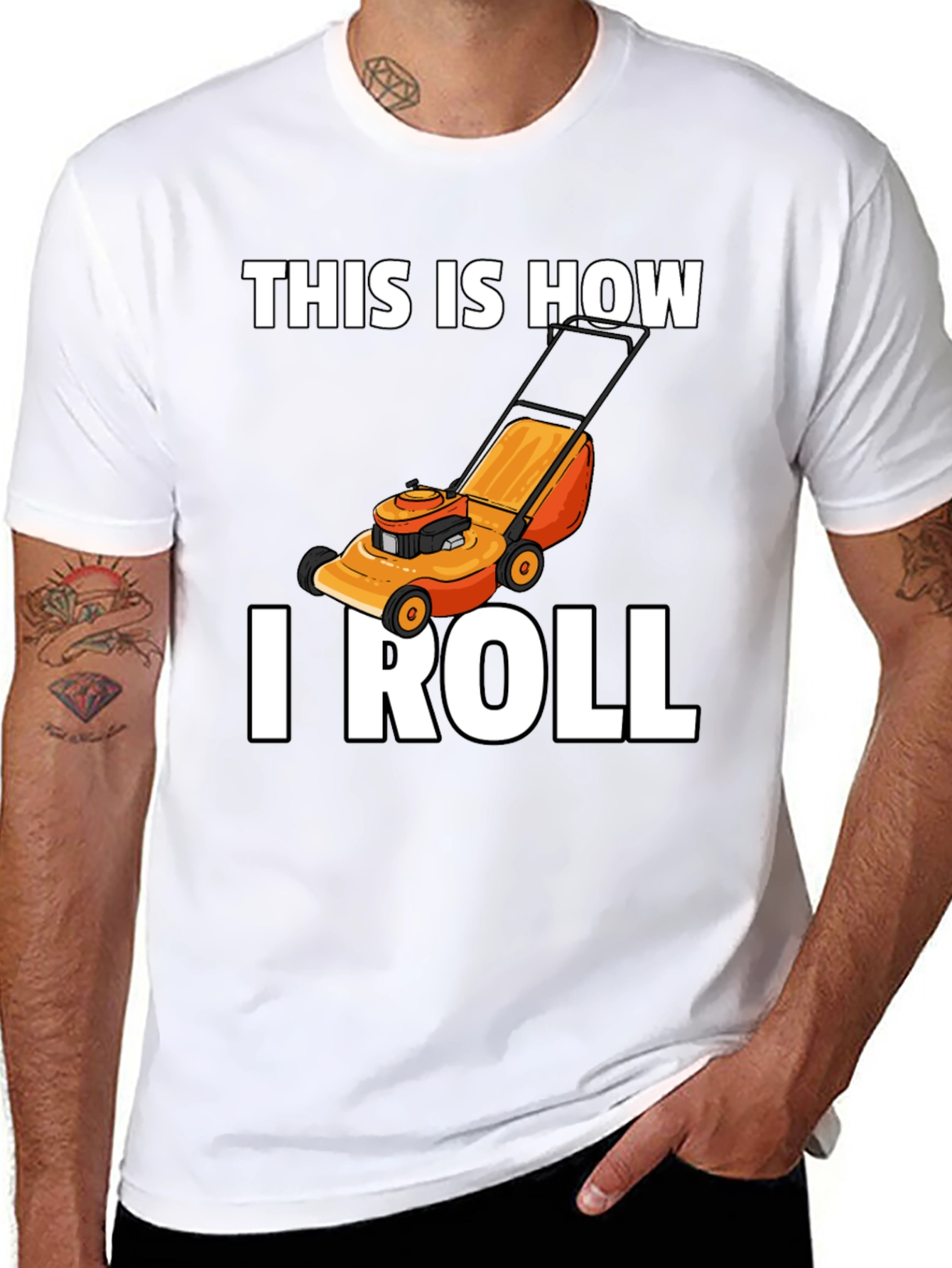 This Is How I Roll Lawn Mower Graphic T-Shirt