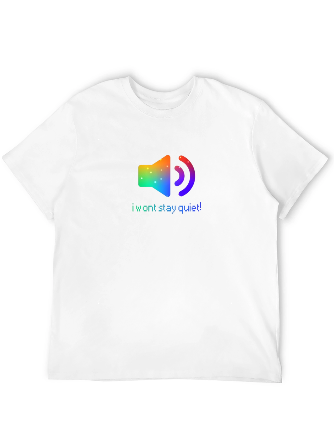 Rainbow Speaker I Wont Stay Quiet! Black T-Shirt