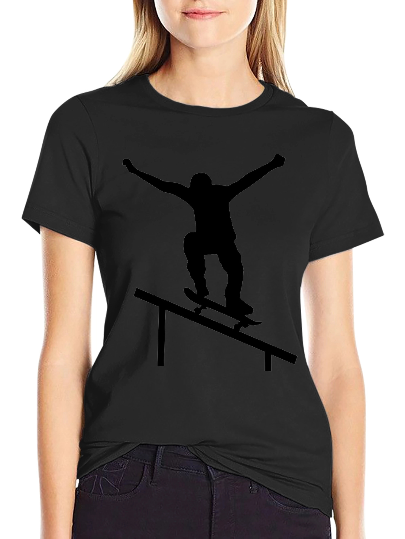 Black T-Shirt Skateboard Design