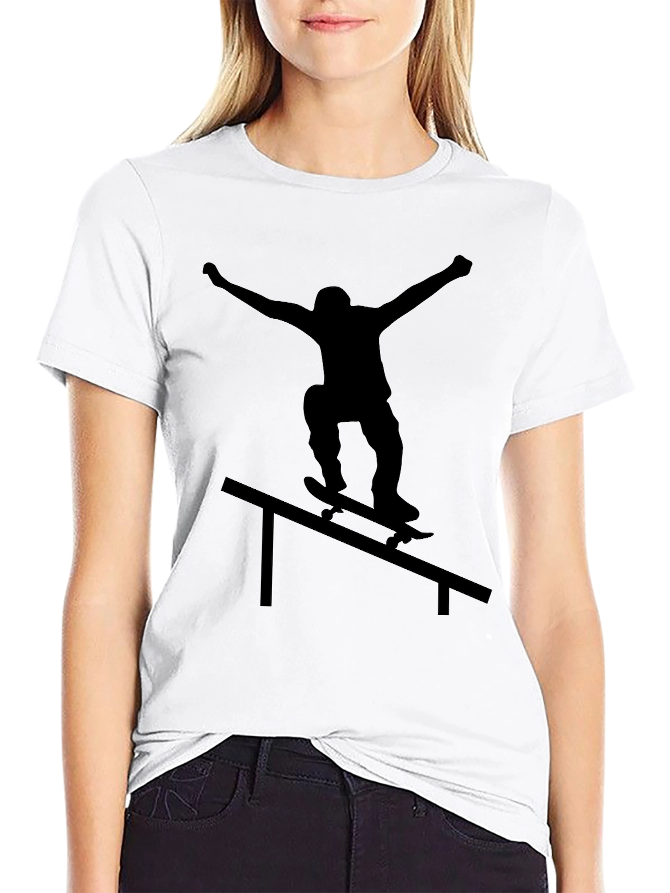 Black T-Shirt Skateboard Design