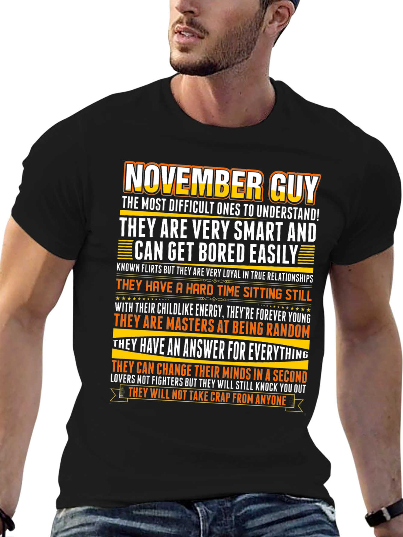 November Guy Graphic Tee - Smart Loyal Random