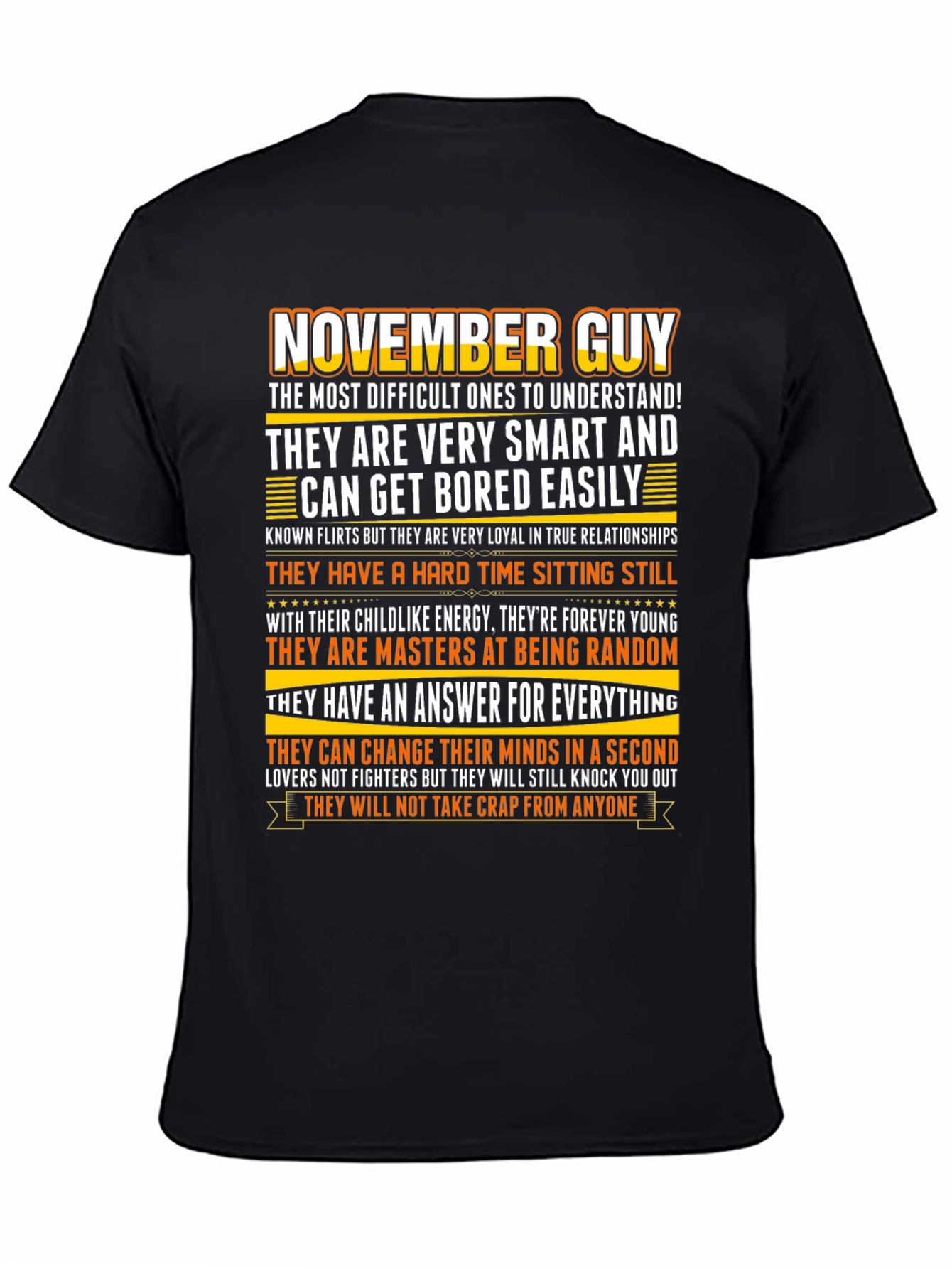 November Guy Graphic Tee - Smart Loyal Random