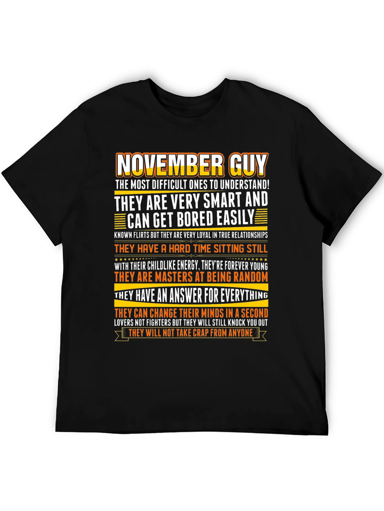 November Guy Graphic Tee - Smart Loyal Random