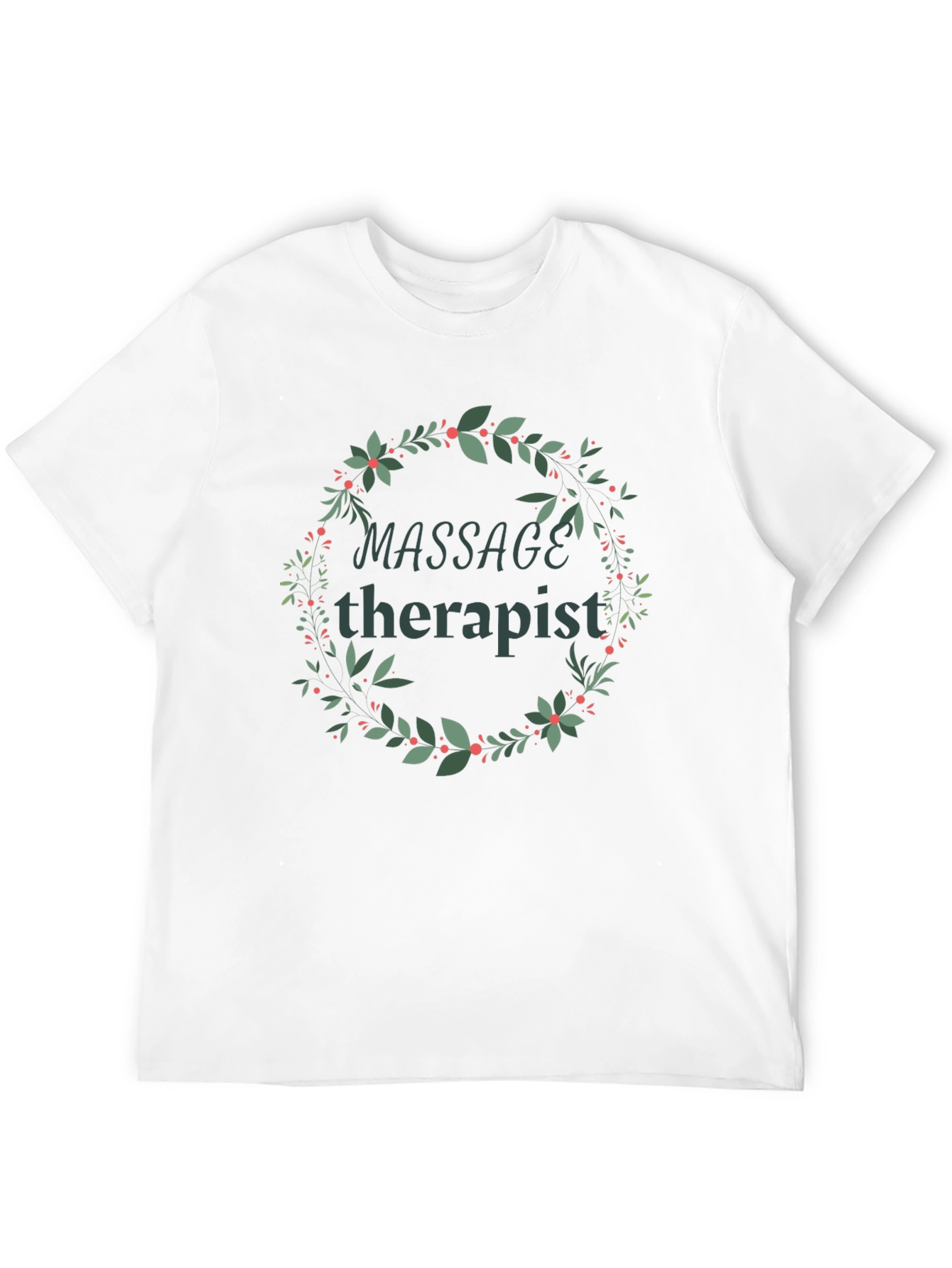 Massage Therapist Floral Wreath T-Shirt