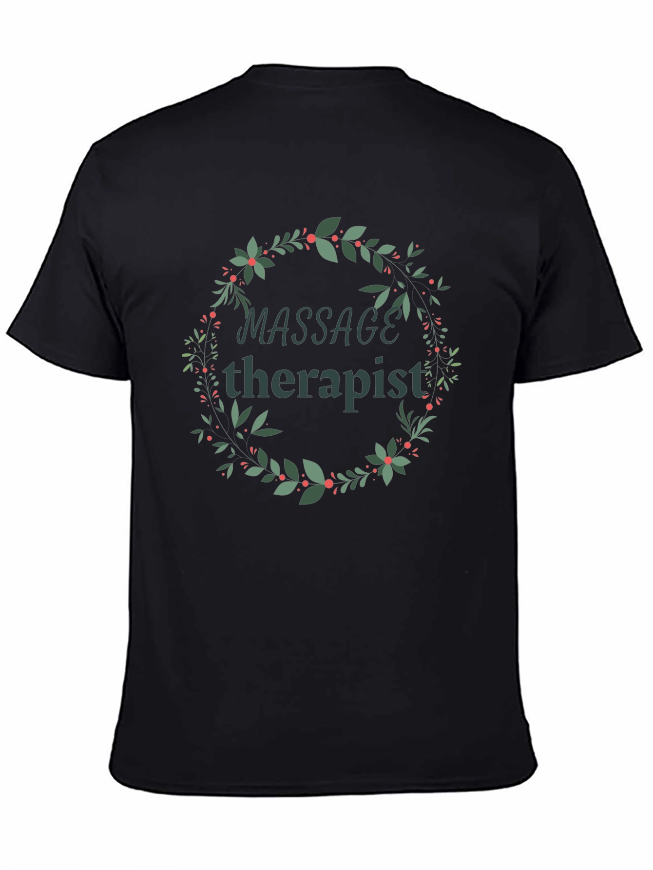 Massage Therapist Floral Wreath T-Shirt