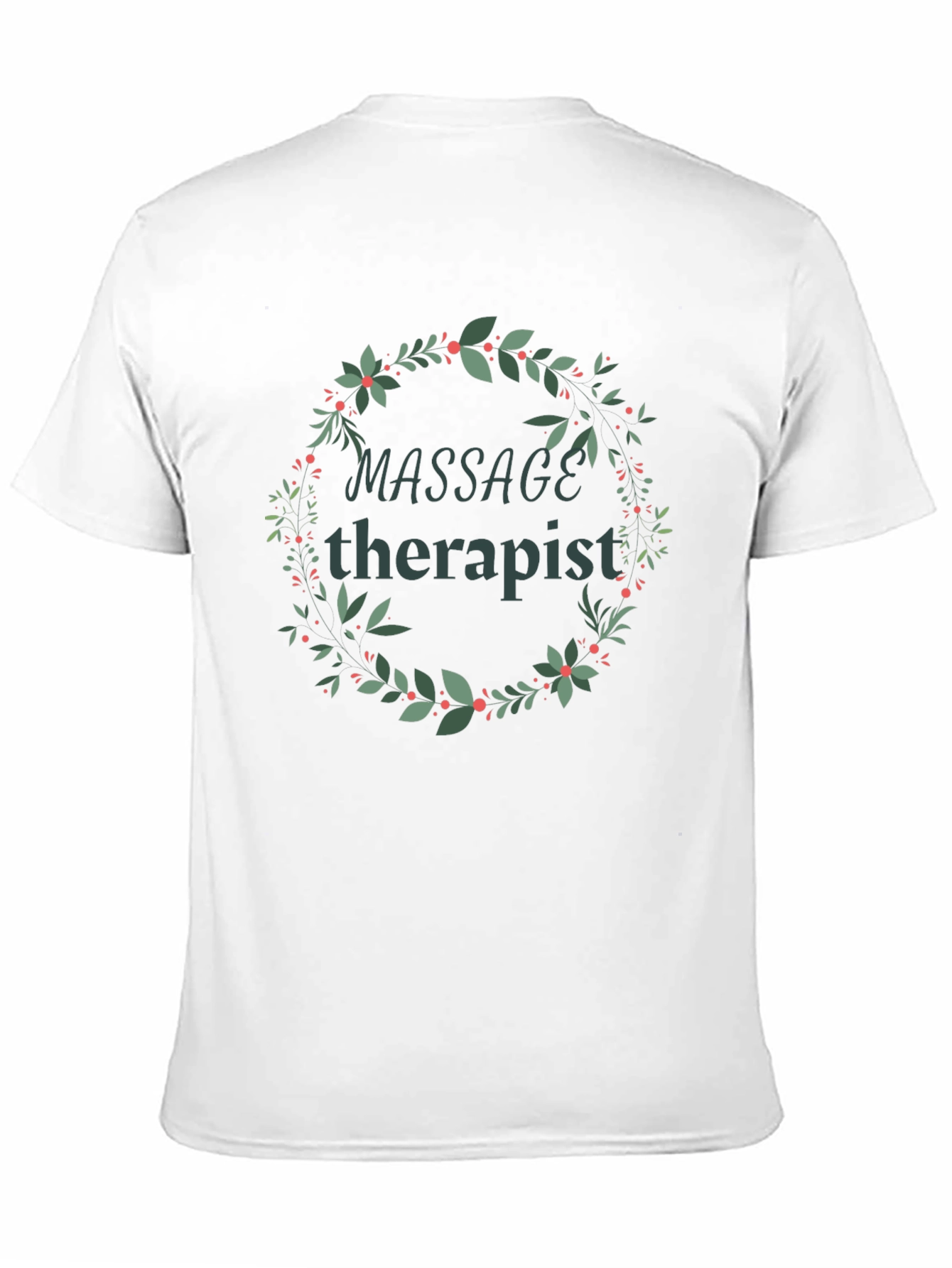 Massage Therapist Floral Wreath T-Shirt