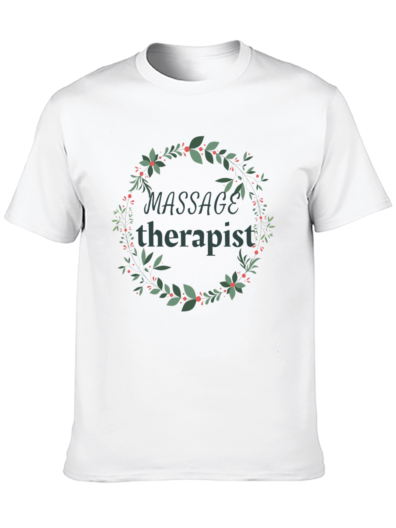 Massage Therapist Floral Wreath T-Shirt