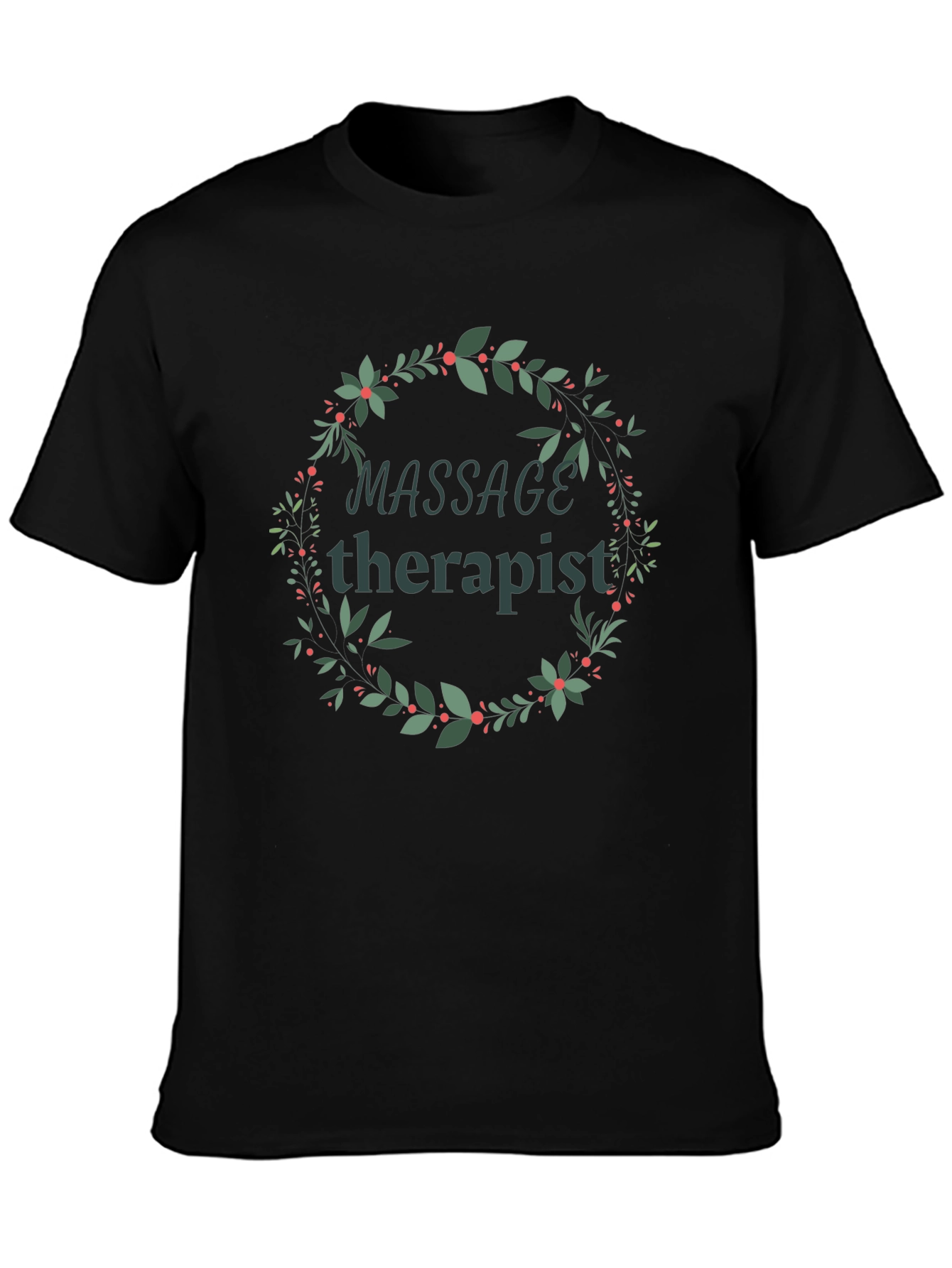 Massage Therapist Floral Wreath T-Shirt
