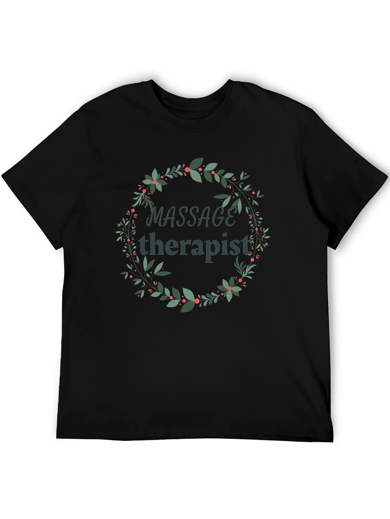 Massage Therapist Floral Wreath T-Shirt