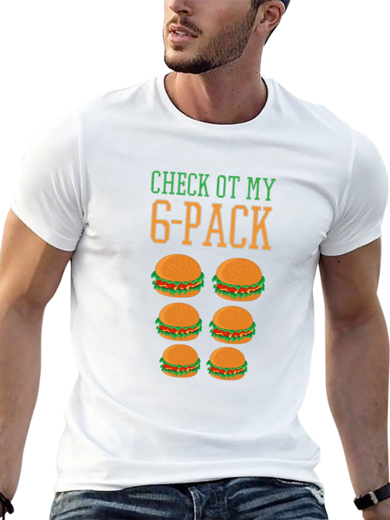 Funny 6-Pack Burger T-Shirt