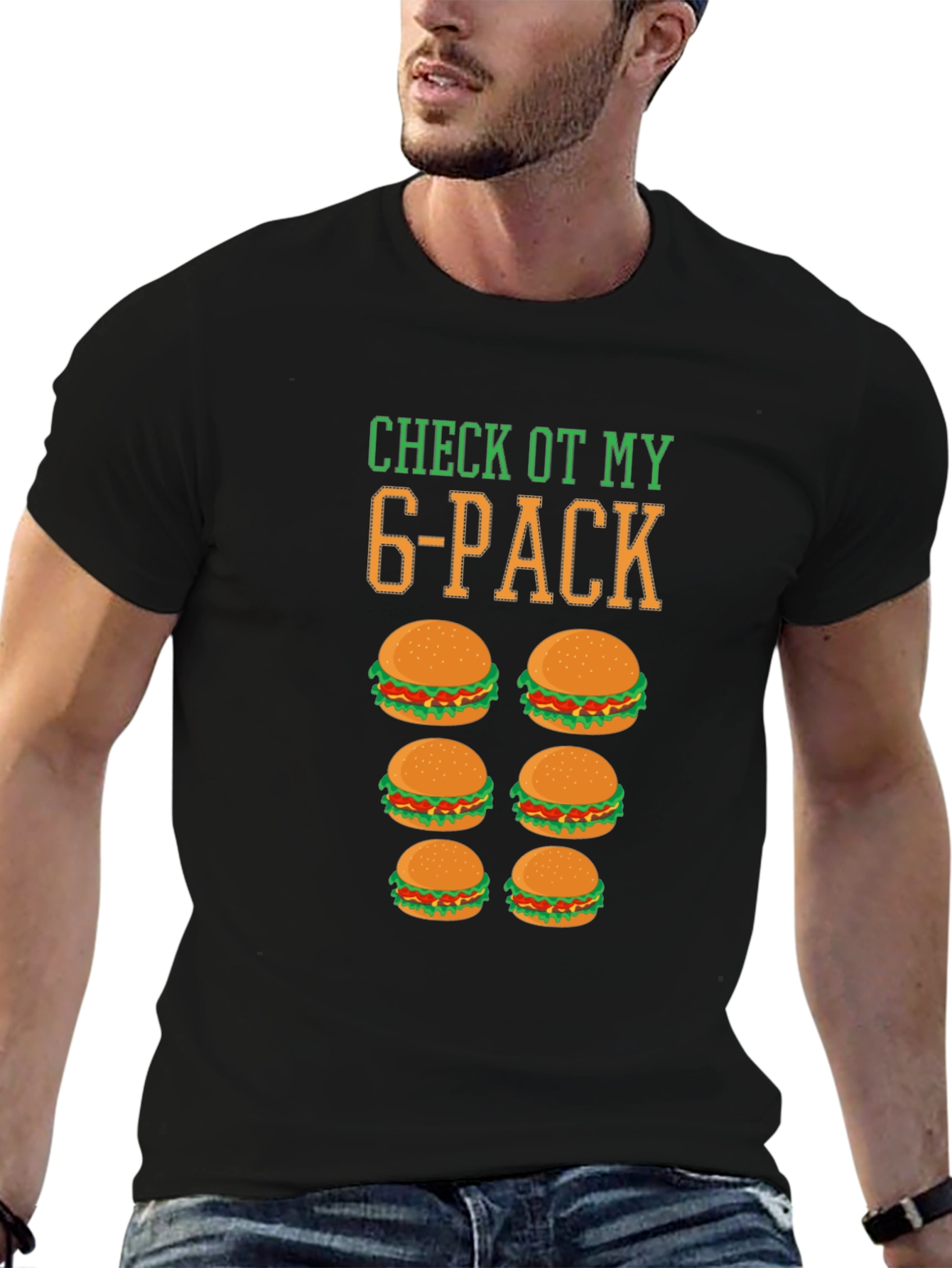 Funny 6-Pack Burger T-Shirt