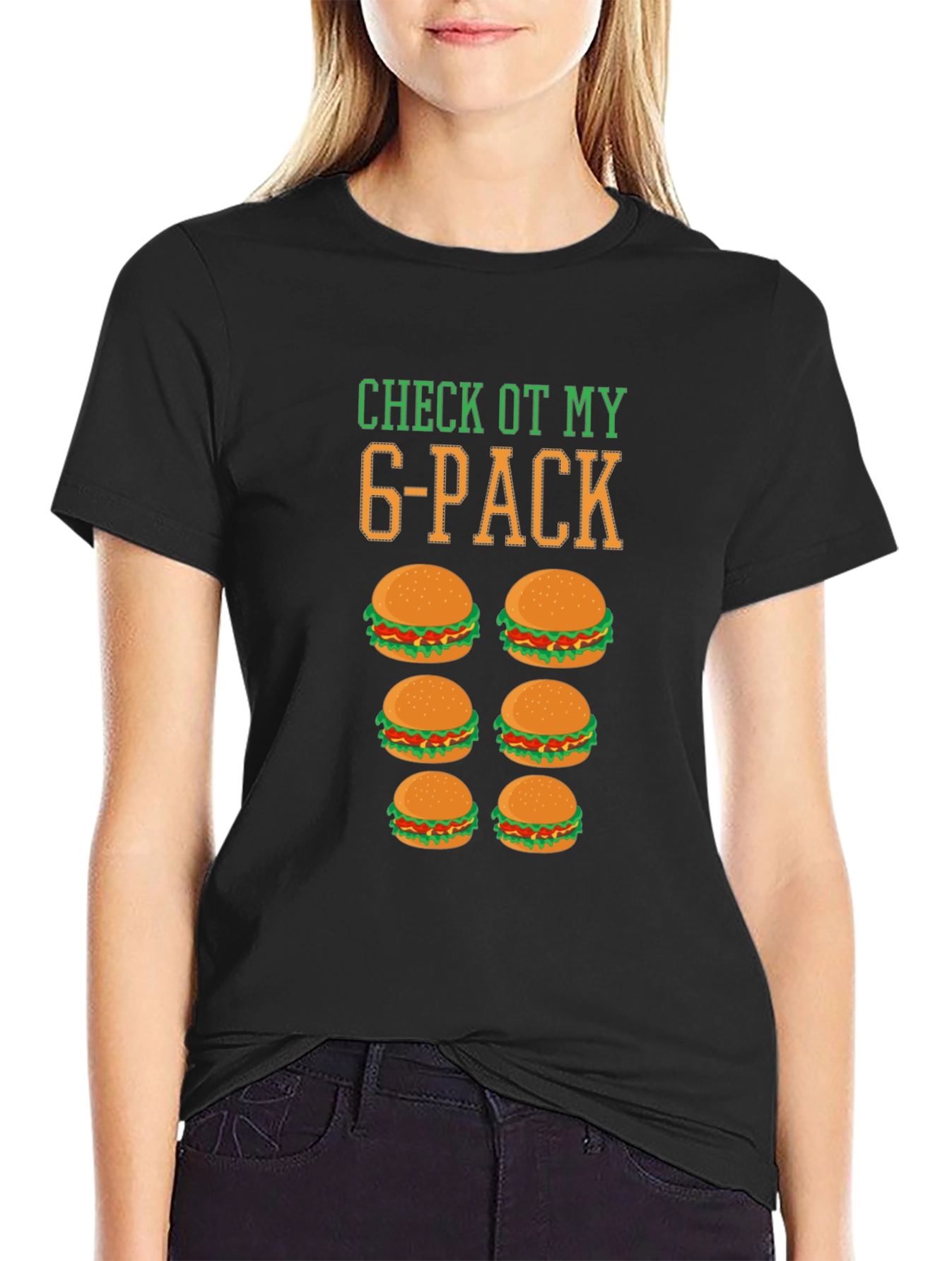 Funny 6-Pack Burger T-Shirt