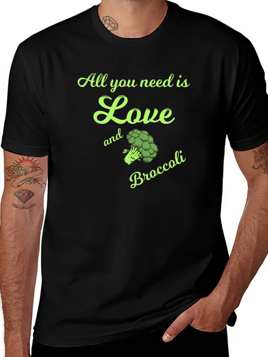 Love and Broccoli T-Shirt - Vegan Style