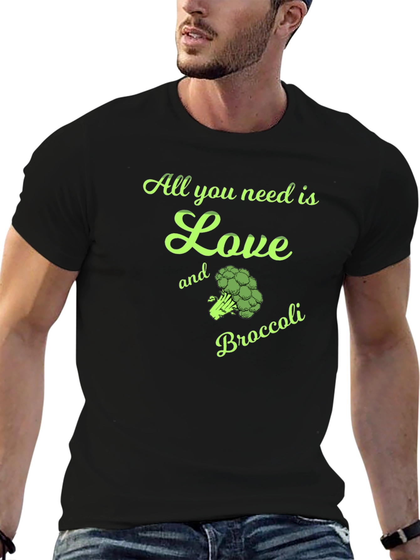 Love and Broccoli T-Shirt - Vegan Style