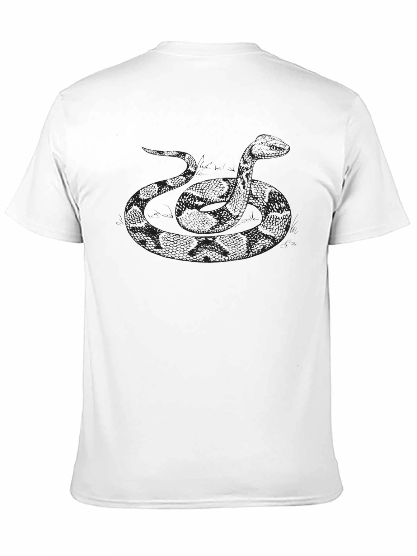 Snake Graphic Tee - Black Cotton T-Shirt