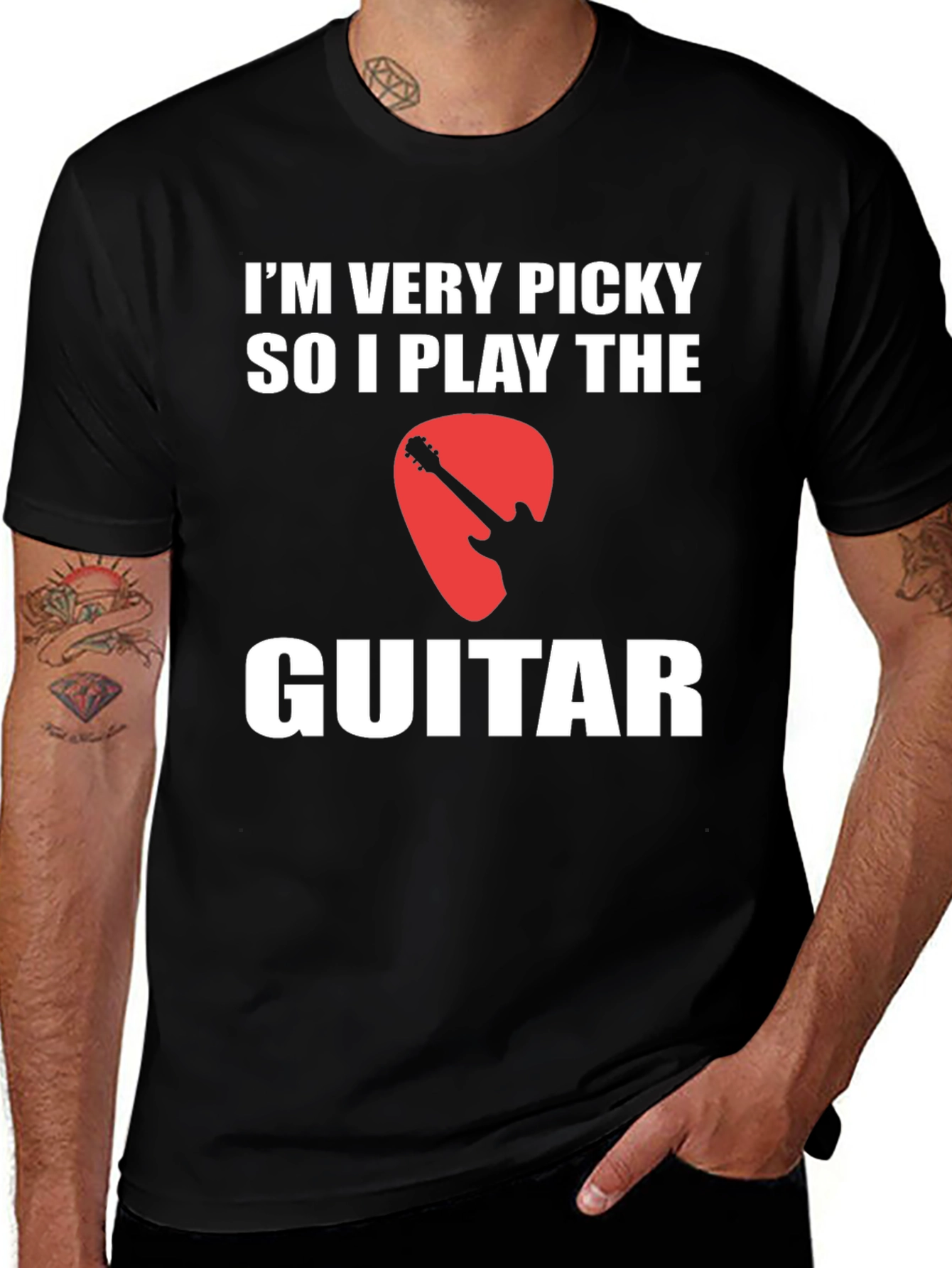Funny Guitar Player T-Shirt - Im Very Picky