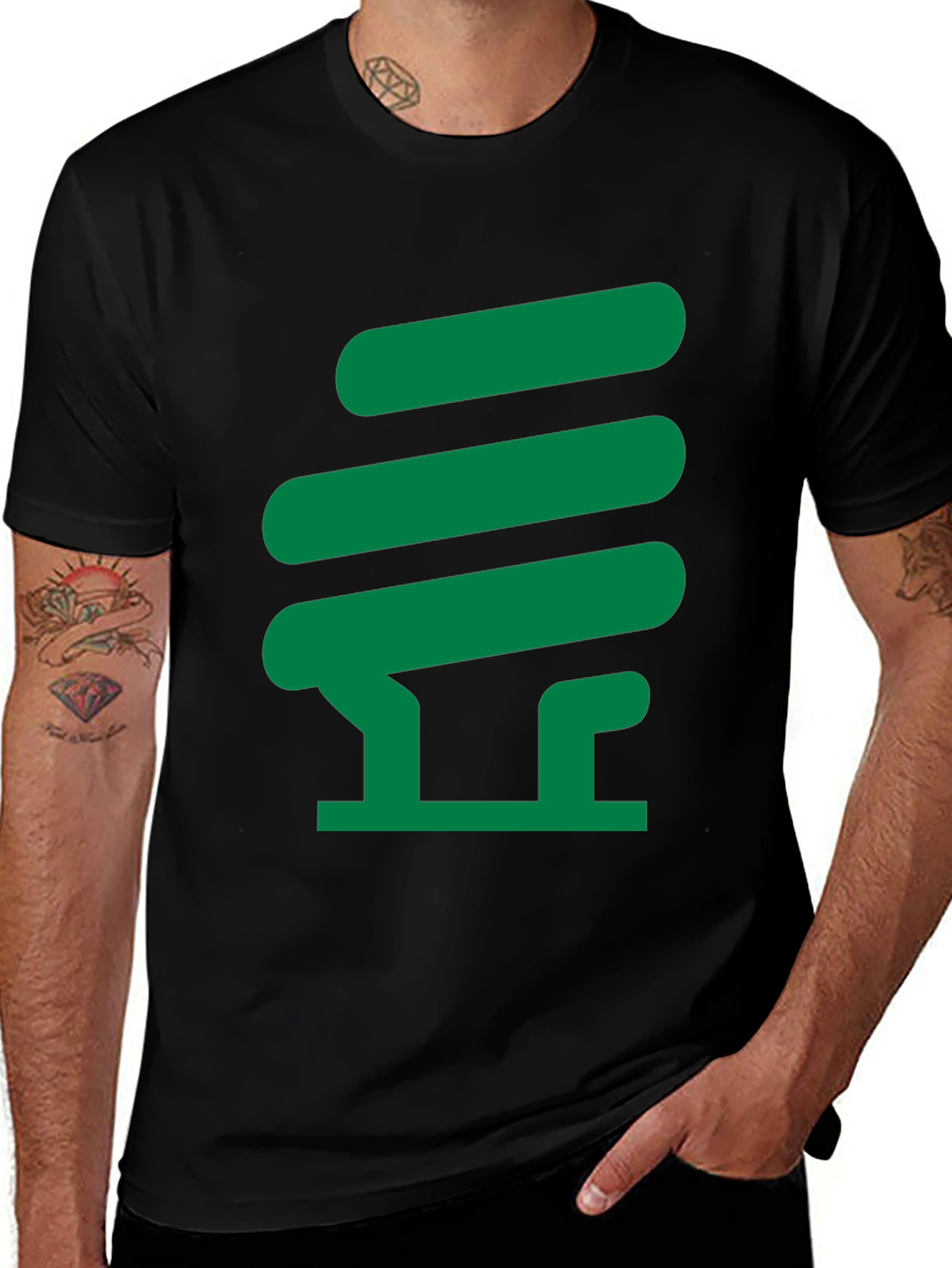 Green Light Bulb Graphic Tee