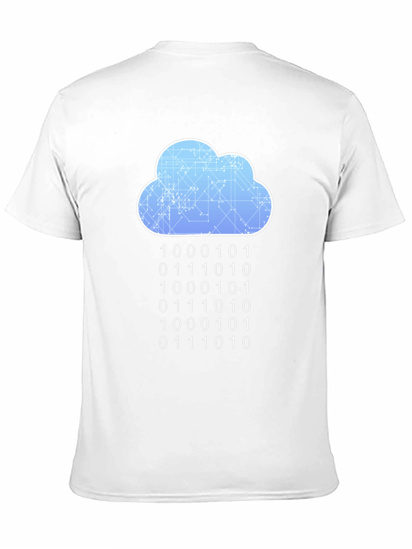 Cloud Binary Code T-Shirt - Programmer Style