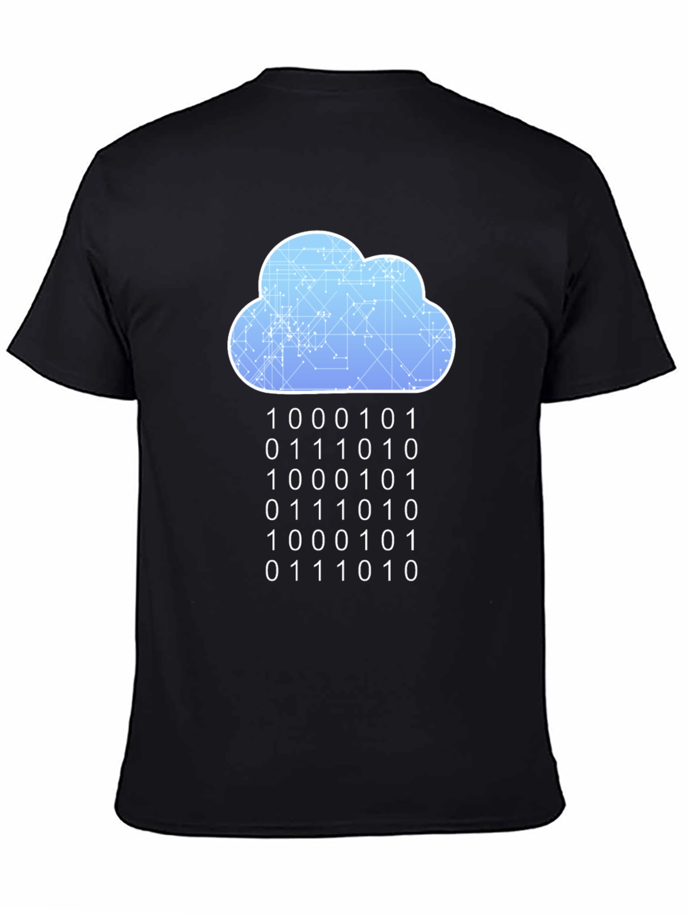 Cloud Binary Code T-Shirt - Programmer Style