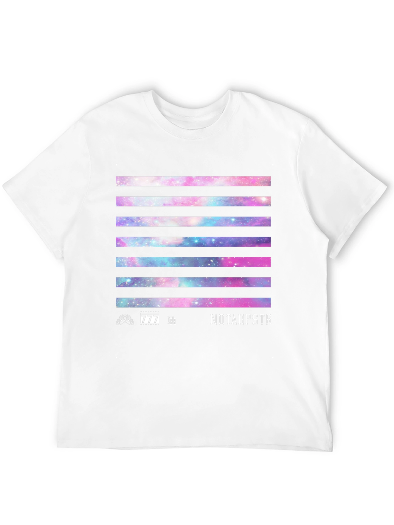 Galaxy Stripe Graphic Tee - NOTAHPSTR Black T-Shirt
