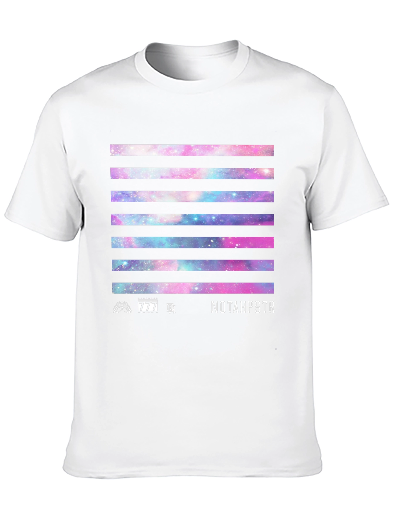 Galaxy Stripe Graphic Tee - NOTAHPSTR Black T-Shirt