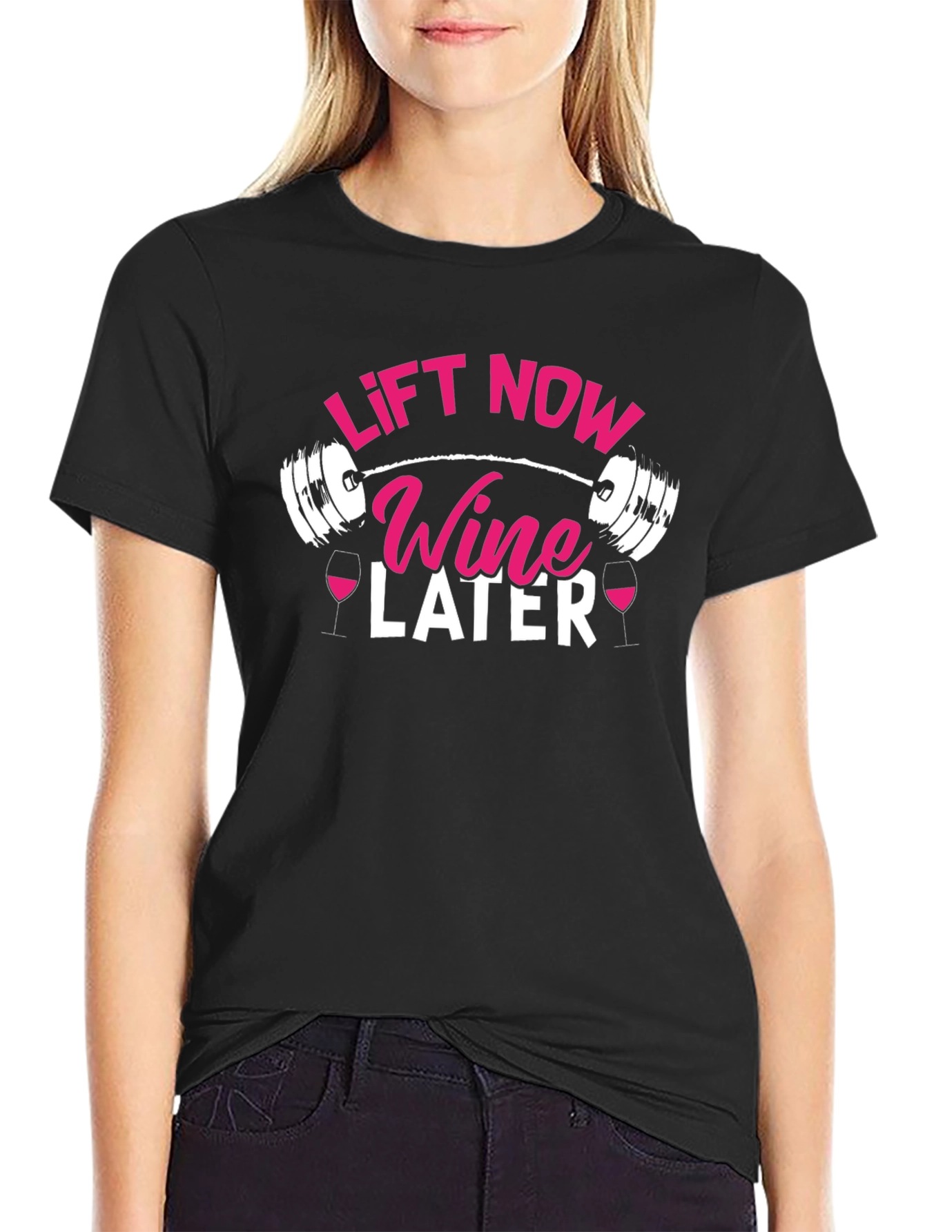 Lift Now Wine Later Graphic Tee