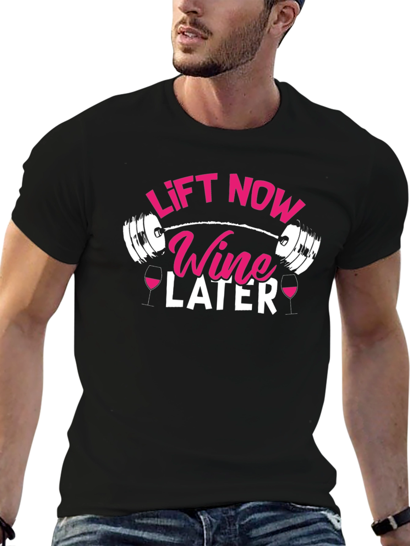 Lift Now Wine Later Graphic Tee