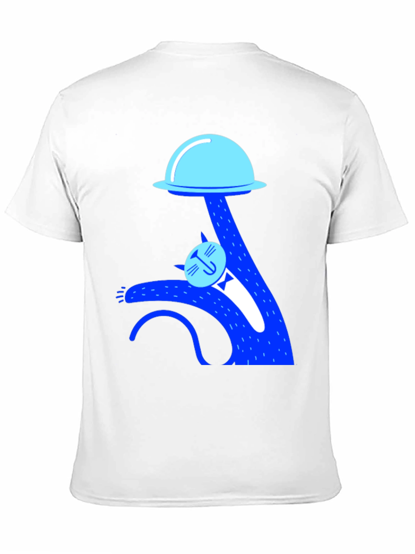 Whimsical Cat UFO Abduction Black T-Shirt